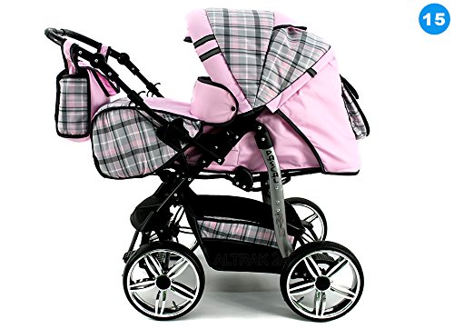 Baby Travel System 3in1 + Car Seat Baby Pram Buggy Pushchair Stroller Karex Pascal (+ Fixed Wheels) (15)