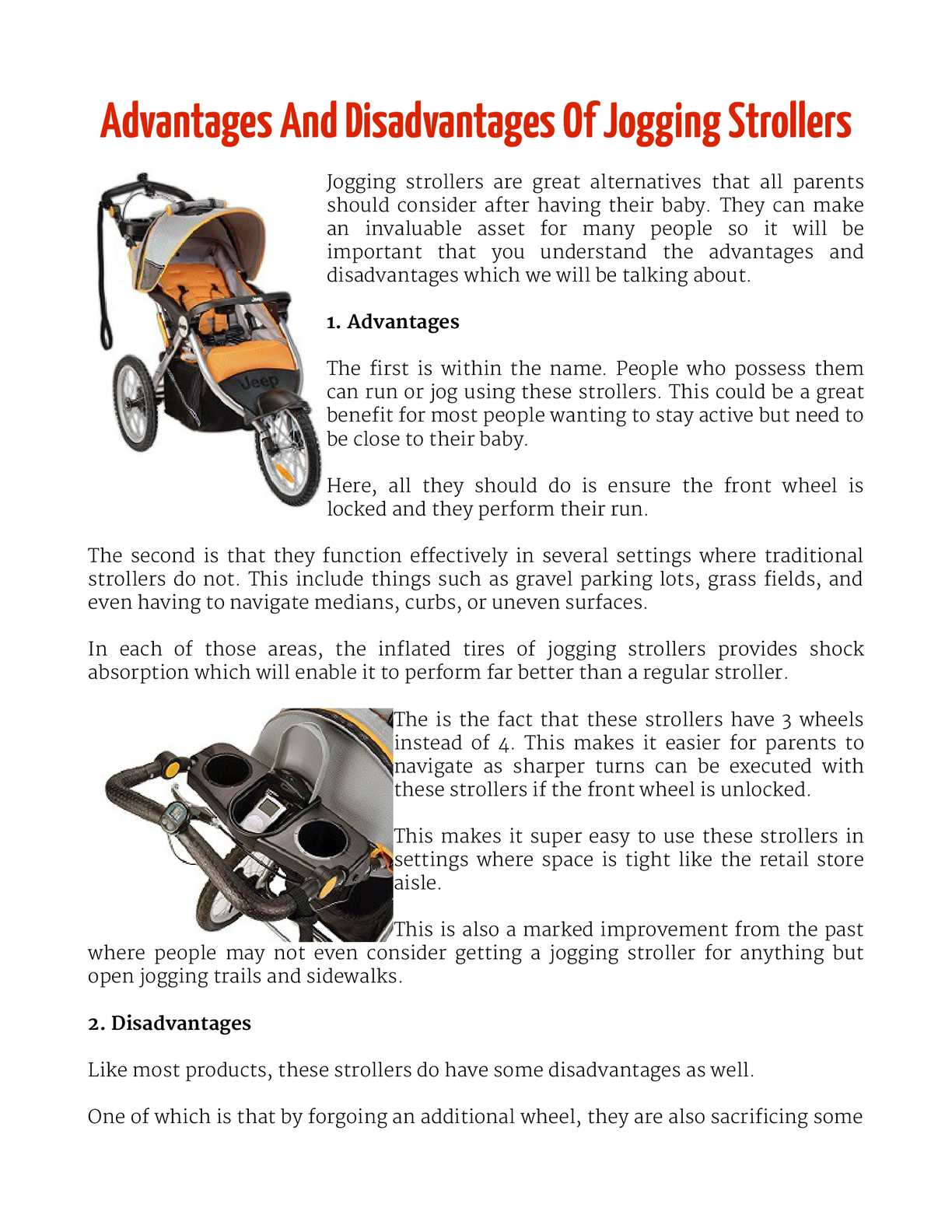 Advantages And Disadvantages of 3 Wheel Strollers