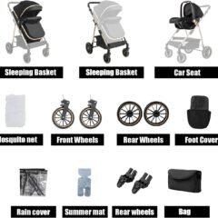 3-in-1 Baby Stroller V8 Black review