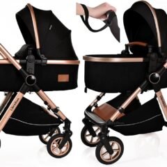 Baby Buggy Pram 3-in-1 Stroller (Blue Gold) review
