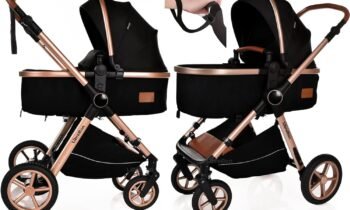 Baby Buggy Pram 3-in-1 Stroller (Blue Gold) review