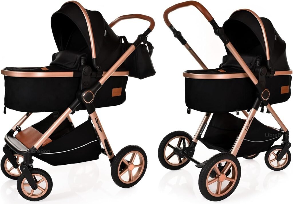 Baby Buggy Pram Pushchair Stroller 3 in 1 Child Lightweight Folding Stroller 3 in 1 Travel System Pram for Newborns Toddlerss from Birth (Blue Gold) Baby Buggy Pram Pushchair Stroller 3 in 1 Child Lightweight Folding Stroller 3 in 1 Travel System Pram for Newborns Toddlerss from Birth (Blue Gold)