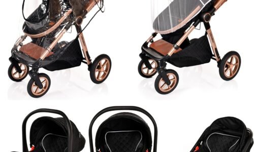 Baby Pram Pushchair 3-in-1 Stroller (Beige) review
