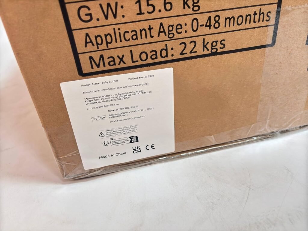 Gcarebb 3 in 1 Prams Travel System, Pushchair with Height Adjustable Handle, Travel Pram with Mosquito Net, Baby Stroller with Aluminum Frame for Newborn 0-4 Years