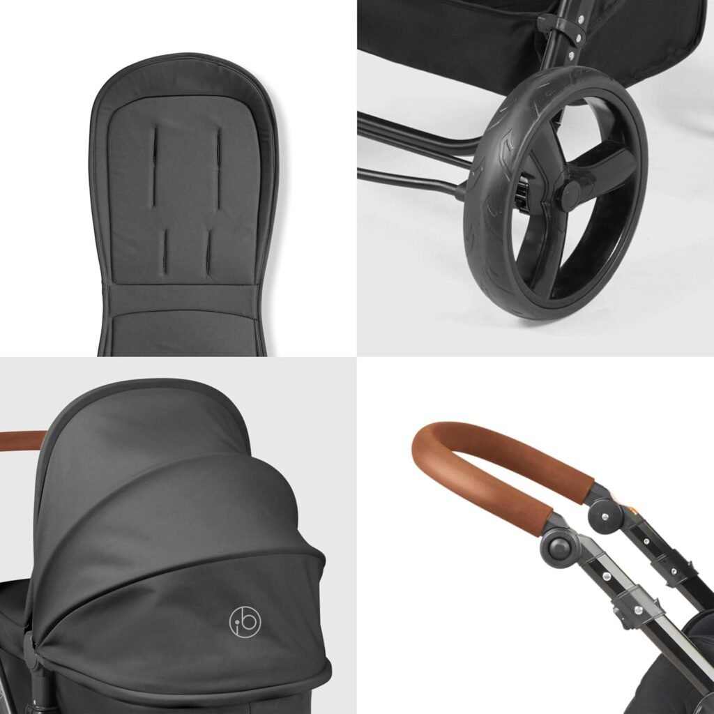 Ickle Bubba Stomp Urban 3-in-1 Travel System  Astral Car Seat – Birth to 22kgs (Approx. 4 Years), Lightweight City Pram, Carrycot  Seat Unit, Compact Fold, UPF 50+ Hood  Accessories (Sage Green)