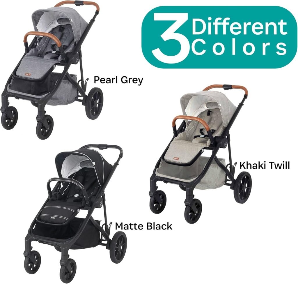 KidCo Uno+ Luxury Single to Double Newborn to Toddler Convertible Stroller Travel System, Portable  Collapsable - Pearl Grey
