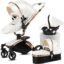 Magic ZC 3-in-1 PU Leather Pushchair (906 White-1) review