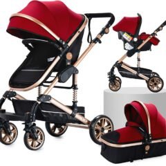 Magic ZC PU Leather 3-in-1 Pushchair (906 Pink) review